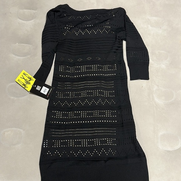 Catherine Malandrino  Paris Inspired Black Dress,  lined with tan slip, M, NWT - Picture 4 of 10